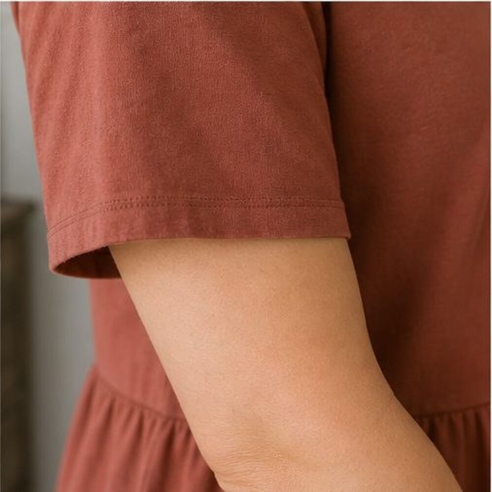 Rust Peplum Top - Picture 5 of 6